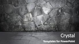  Presentation with stone - PPT layouts featuring dungeon - stone room background and a gray colored foreground