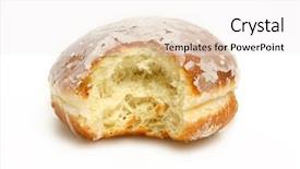  Presentation with get out - Theme consisting of dunkin - delicious donut with a chunk background and a white colored foreground