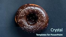  Presentation with donuts - Beautiful theme featuring dunkin - tasty donuts backdrop and a navy blue colored foreground