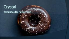  Presentation with donuts - Audience pleasing slides consisting of dunkin - tasty donuts backdrop and a ocean colored foreground