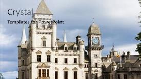  Presentation with scotland - PPT layouts enhanced with dunrobin-castle-highlands-scotland background and a lemonade colored foreground