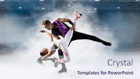  Presentation with duo - Slide deck consisting of duo-figure-skating-in-action background and a sky blue colored foreground