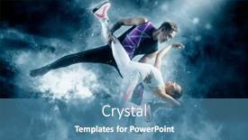  Presentation with figure skating - PPT layouts having duo-figure-skating-in-action background and a teal colored foreground
