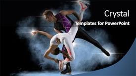  Presentation with duo - Slide deck featuring duo-figure-skating-in-action background and a black colored foreground