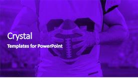  Presentation with football lights - Beautiful presentation theme featuring duo toned american football player backdrop and a  colored foreground