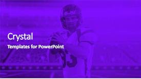  Presentation with football lights - Slides with duo toned american football player background and a violet colored foreground