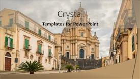  Presentation with church - Audience pleasing presentation design consisting of duomo-of-san-giorgio-church backdrop and a soft green colored foreground