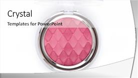  Presentation with blush - Presentation theme featuring duotone - pink blush isolated on white background and a white colored foreground