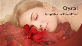  Presentation with sleeping - Colorful presentation theme enhanced with duotone colored shot of young backdrop and a coral colored foreground