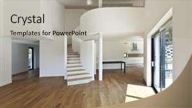  Presentation with step - Audience pleasing presentation design consisting of wide step - interior modern house large open backdrop and a mint green colored foreground