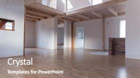  Presentation with empty space dance studio - Audience pleasing theme consisting of makeover - interior of modern house backdrop and a gray colored foreground