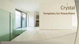  Presentation with apartment - Slide deck with modern architecture new empty apartment background and a lemonade colored foreground
