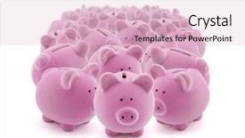  Presentation with piggy bank broken piggybank - PPT layouts having duplicate - large group of pink piggy background and a lemonade colored foreground