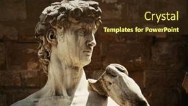  Presentation with michelangelo - PPT layouts having duplicate-of-david-by-michelangelo background and a tawny brown colored foreground
