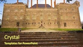  Presentation with culture - PPT layouts consisting of duques de braganca in guimaraes background and a tawny brown colored foreground