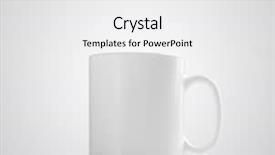  Presentation with wooden - Beautiful PPT layouts featuring durability - white cup mock-up inclined backdrop and a white colored foreground