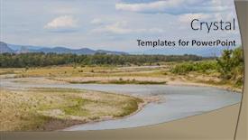  Presentation with alps - Presentation theme enhanced with durance-river-in-the-french background and a light blue colored foreground