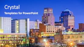  Presentation with north carolina - Presentation theme consisting of durham north carolina usa downtown background and a cobalt blue colored foreground