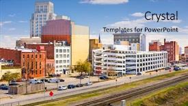  Presentation with north carolina - Cool new presentation theme with durham north carolina usa downtown backdrop and a light blue colored foreground