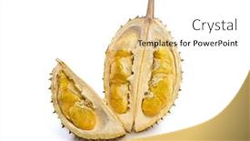  Presentation with durian - Presentation design featuring durian-isolated-white-background-durian background and a white colored foreground