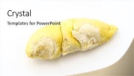 Presentation with durian - Presentation theme consisting of durian king of fruits background and a white colored foreground