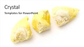  Presentation with durian - Slide deck with durian king of fruits background and a white colored foreground