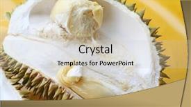  Presentation with tropical fruit - Cool new presentation theme with durio - fresh open durian fruit fresh backdrop and a  colored foreground