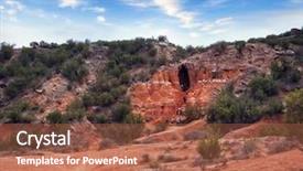  Presentation with cave - Cool new PPT theme with duro canyon state park texas backdrop and a red colored foreground