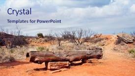 Presentation with wood - Colorful presentation theme enhanced with duro canyon state park texas backdrop and a  colored foreground