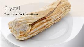  Presentation with kebab - Presentation theme with durum-kebab-in-a-plate background and a lemonade colored foreground