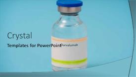  Presentation with cancer drug - Theme having durvalumab-monoclonal-antibody-for-cancer background and a  colored foreground