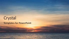  Presentation with ocean - Audience pleasing PPT theme consisting of morning sky - beautiful red sunset backdrop and a lemonade colored foreground