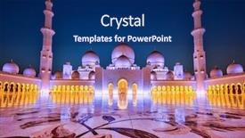  Presentation with zayed - Colorful slide deck enhanced with dusk abu dhabi unite backdrop and a navy blue colored foreground