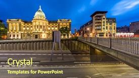  Presentation with dusk - Audience pleasing PPT layouts consisting of dusk at glasgow mitchell library backdrop and a tawny brown colored foreground
