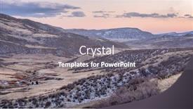  Presentation with colorado - Slide set featuring dusk-over-a-mountain-valley background and a gray colored foreground