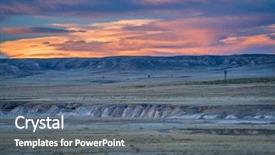  Presentation with fall scenes - Cool new PPT theme with dusk over pawnee national grassland backdrop and a  colored foreground