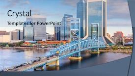  Presentation with florida - Beautiful PPT theme featuring dusk over st john backdrop and a light blue colored foreground