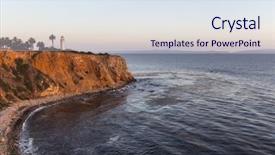  Presentation with point of view - Slide set featuring dusk view of point vincente background and a sky blue colored foreground