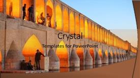  Presentation with iran - Amazing presentation theme having dusk with lights isfahan iran backdrop and a gold colored foreground