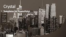  Presentation with skyline of nashville tn - Slides having dusk with street over hudson background and a dark gray colored foreground