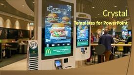  Presentation with kiosk - PPT layouts featuring dusseldorf-germany-circa-october-2018 background and a tawny brown colored foreground