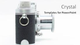  Presentation with camera film - Colorful PPT theme enhanced with dusseldorf-germany-february-2021-side backdrop and a white colored foreground