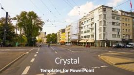  Presentation with metropolitan - Theme featuring dusseldorf-germany-sep-16-dusseldorf background and a violet colored foreground