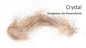  Presentation with foundation - Colorful PPT theme enhanced with dust - powder foundation explosion isolated backdrop and a white colored foreground