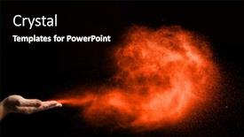  Presentation with black hands - Amazing slide deck having dust-blows-from-hands backdrop and a black colored foreground