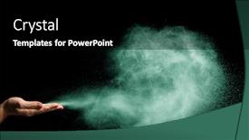  Presentation with black hands - Cool new slide deck with dust-blows-from-hands backdrop and a black colored foreground