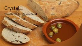 Presentation with dust - PPT layouts enhanced with dust bowl - olive bread with olive oil background and a  colored foreground