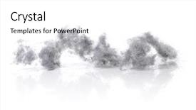  Presentation with dust - Amazing PPT theme having dust bunnies on white reflecting backdrop and a white colored foreground