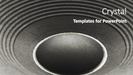  Presentation with dust - Presentation design consisting of dust-cap-of-loudspeaker-close background and a dark gray colored foreground