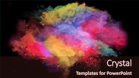  Presentation with dust - Presentation design featuring haematopus ostralegus flying over the lake eurasian oystercatcher bird in flight background and a light gray colored foreground